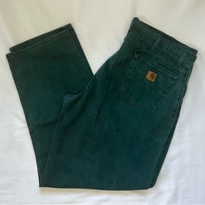 Carhartt Men’s Emerald Green Relaxed Fit B22 42X34 Jeans Pants